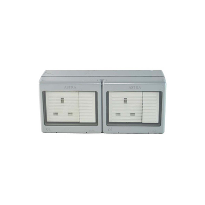 Double lid and switch 13a waterproof astra, , medium
