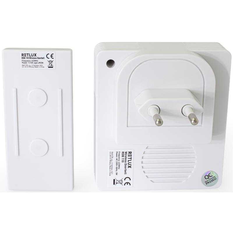 Product image: Retlux ασυρματο κουδουνι πορτας - ασπρο, , medium-null