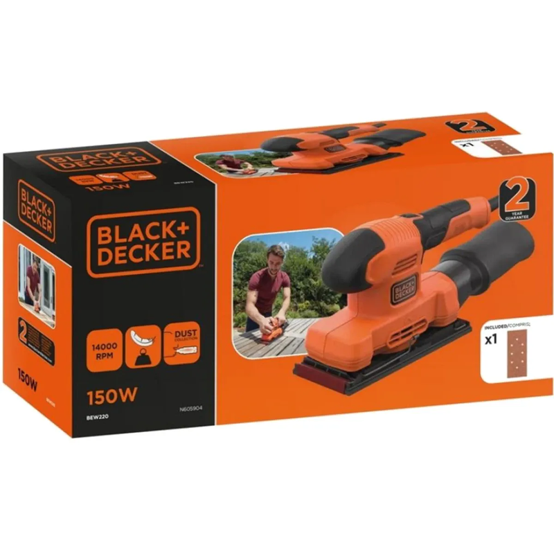 1/3 sheet sander 150w bew220-qs black & decker, , medium image number null