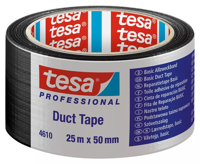 Tesa basic ταινια υφασμματινη 25mx50mm μαυρη