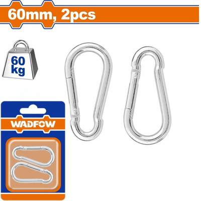 Wadfow carabiner 60mm 2pcs (wql2k03), , medium