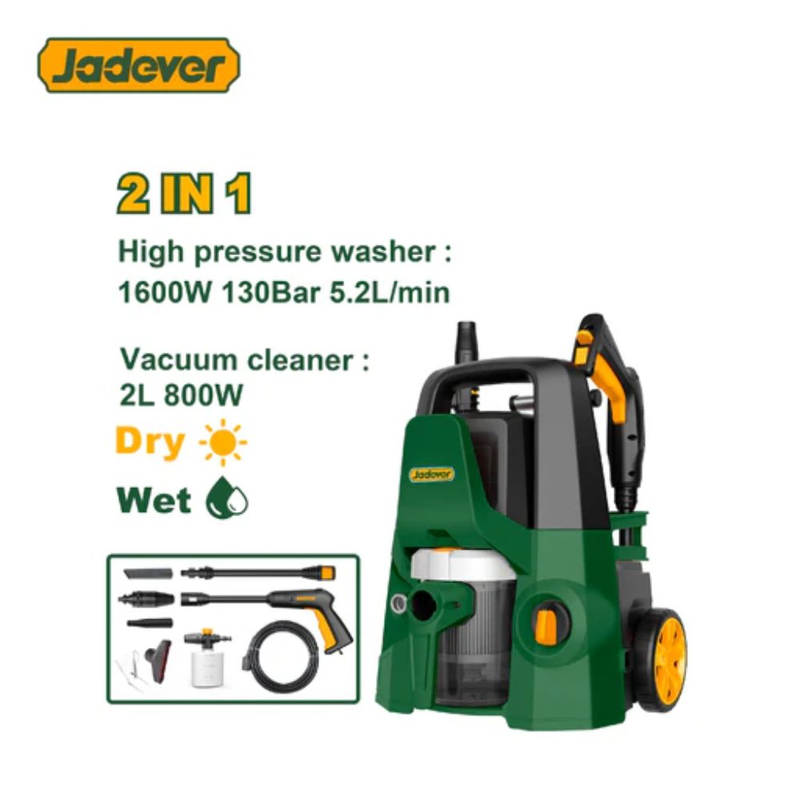 Product image: Jadever ισχυρό 2 σε 1 πλυστικό μηχάνημα υψηλής πίεσης & ηλεκτρική σκούπα για κάθε επιφάνεια, , medium-null