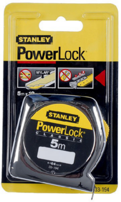 Stanley powerlock μετρo 5m με κελυφος αβs 0-33-194