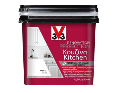 V33 red kitchen renovation paint