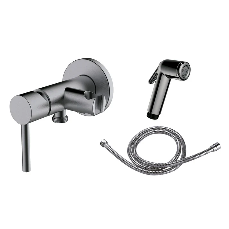 Toubkal brushed gunmetal concealed 2-way single-lever shower 1 function shattaf, , medium-null
