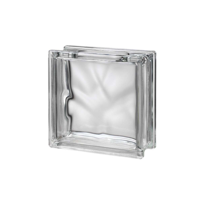 Glassblock clear 1919/8 wave ve, Transparent, medium
