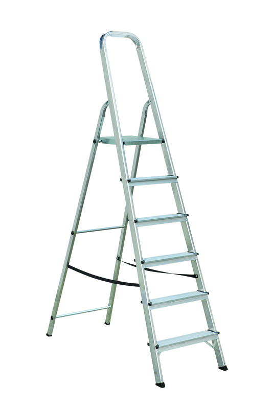 Super aluminium ladders 5+1 steps, , medium image number null