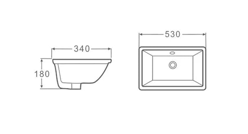 Caleido under counter basin 530x340x180mm, , medium image number null