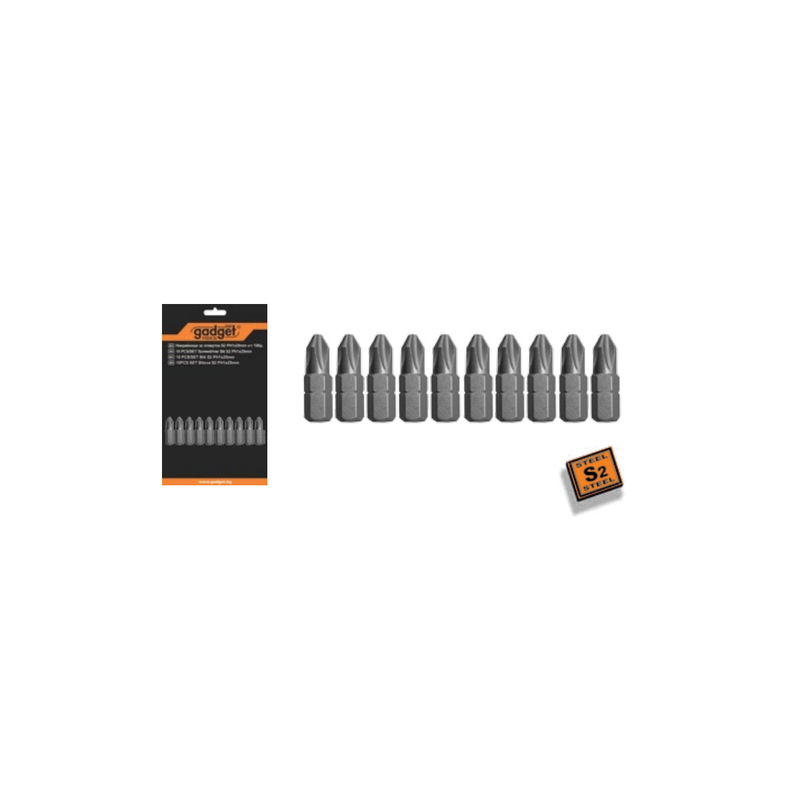 Gadget screwdriver bits set s2 ph-3x25mm 10 pcs-null