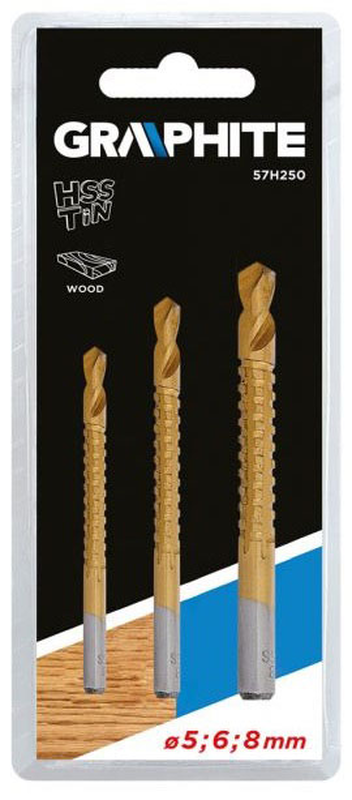 Graphite 3pcs hss saw drilis, , medium-null