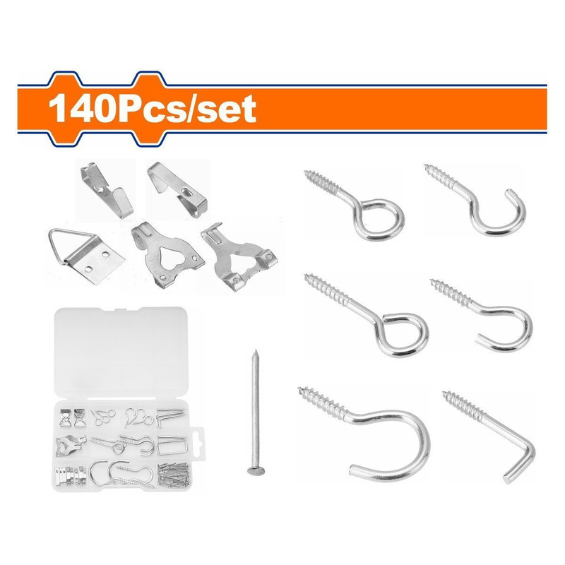 Wadfow 140 pcs screw hooks kit, , medium-null