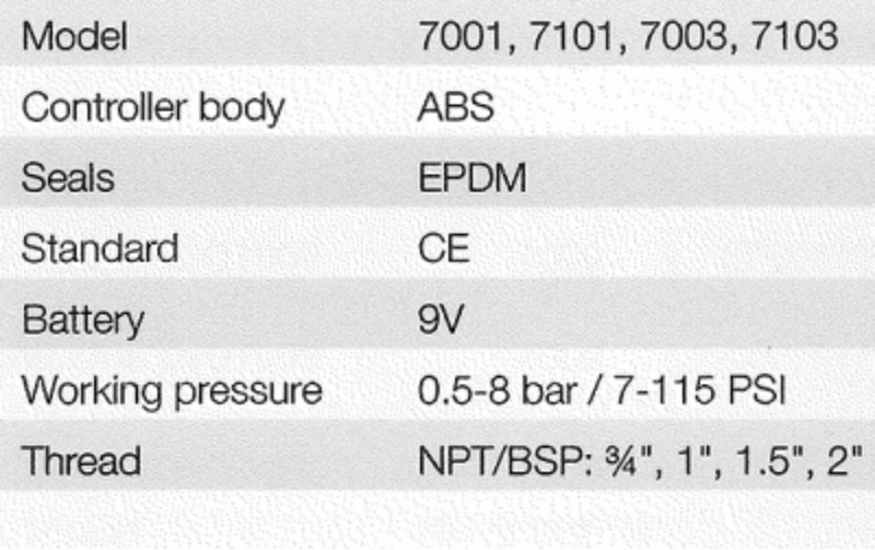 Galcon 7101 3/4'' αδιάβροχος προγραμματιστής ποτίσματος μπαταρίας, , medium-null