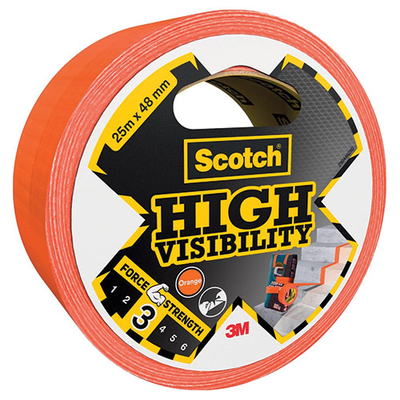 3m scotch high visibility duct tape 48mmx25m orange, , medium