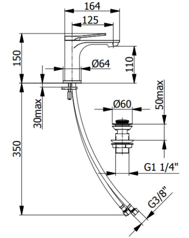 Product image: Shine basin mixer, , medium-null