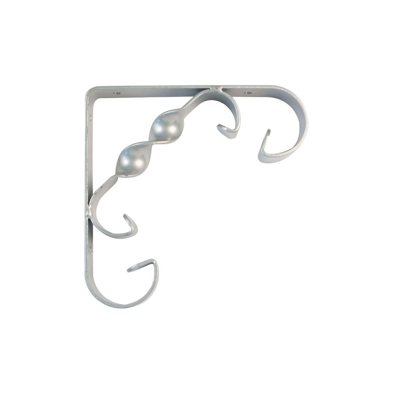 Shelf corner mod. 20 150x150mm metallic black-null
