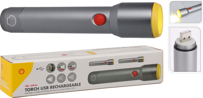 Shell flashlight aluminium 3,2x15,2cm, , medium-null