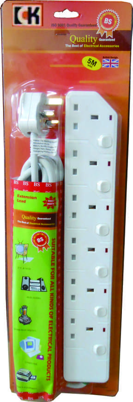 Ck plug ext. 6 way 5 mtr, , medium image number null