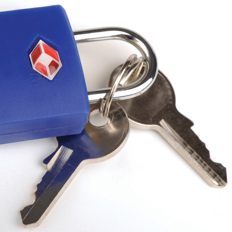 Travel blue coloured tsa suitcase padlock, , medium-null