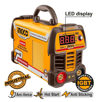 Ingco μηχανή συγκόλλησης mma inverter 200a, , medium