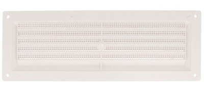 Door ventilatiion grill with net 260x90mm white, , medium