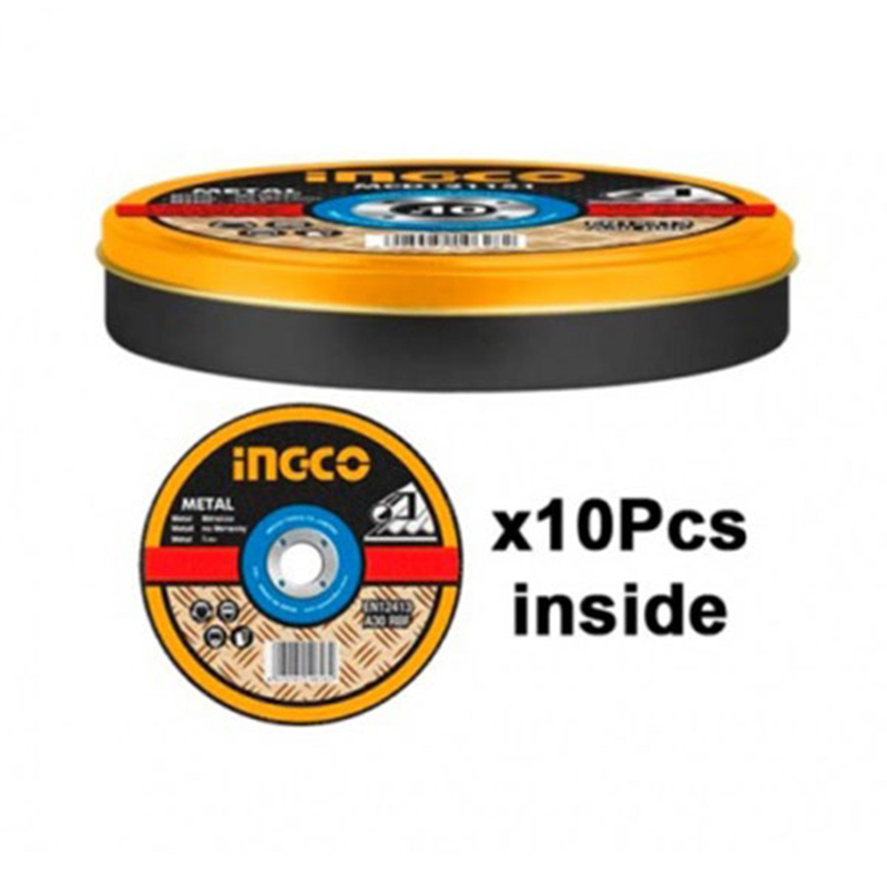 Ingco mcd121155 metal cutting discs 115mm 10pcs, , medium-null