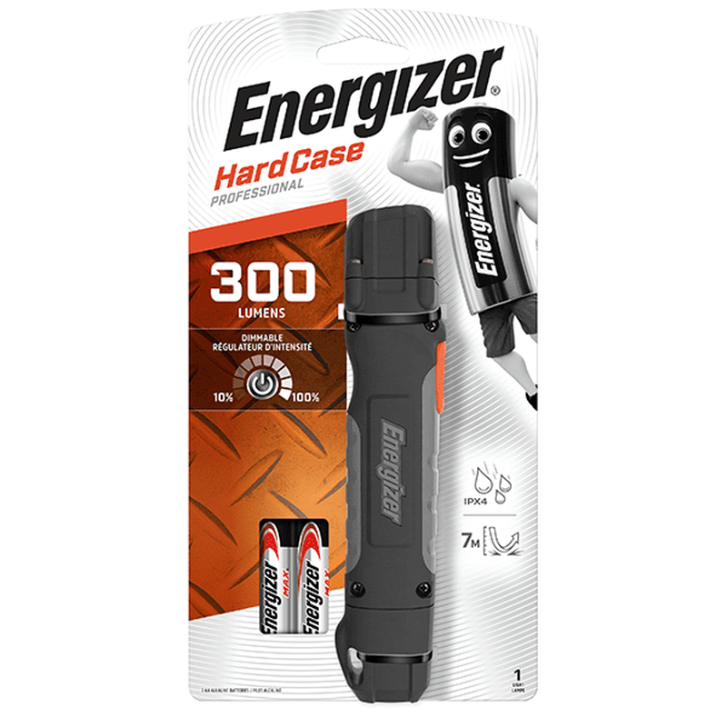 Energizer hardcase torch light 300 lumens ipx4 (2xaa batteries included), , medium-null