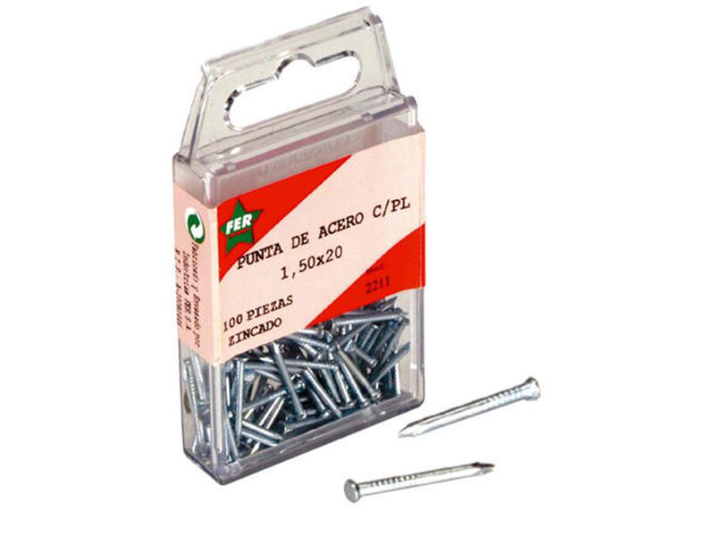 Fer 30pcs flat head nails 2,25x30, , medium-null