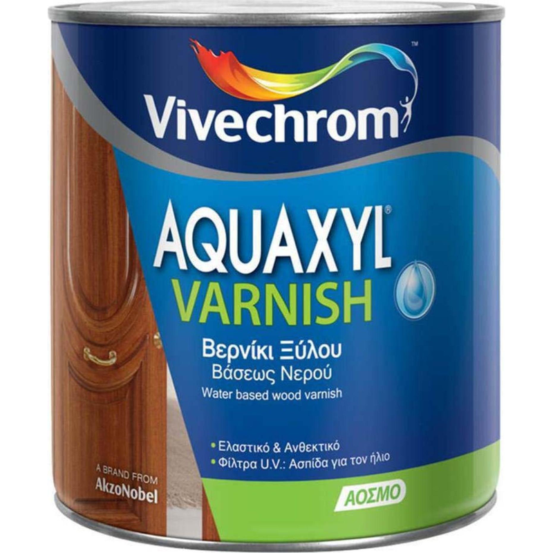 Vivechrom aquaxyl βερνικι satin καστανο 0.75l, , medium-null