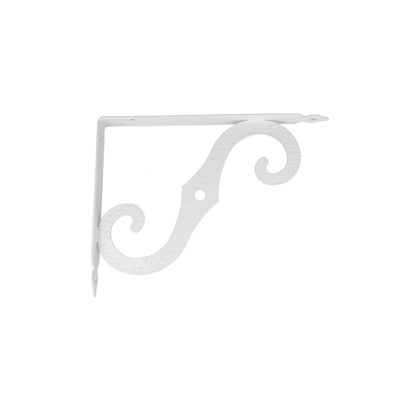 Decorative shelf corner mod. 2 200x150mm metallic white-null