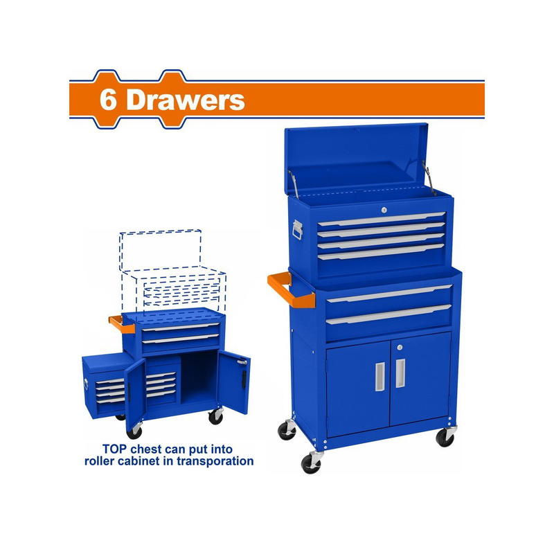 Wadfow εργαλειοφόρος με 6 συρτάρια & εργαλειοθήκη (wad-wcs4a08), , medium-null