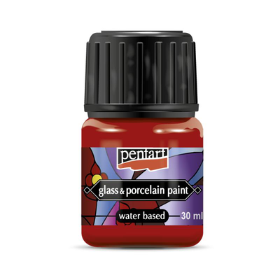 Pentart χρωμα για γυαλι και πορσελανη 30ml - κοκκινο, , medium