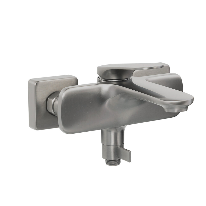 Velvet III brushed gunmetal single-lever bath-shower mixer, , medium image number null