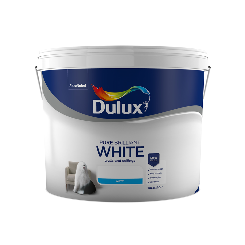 Product image: Dulux pure brilliant white rich matt 10l, , medium-null