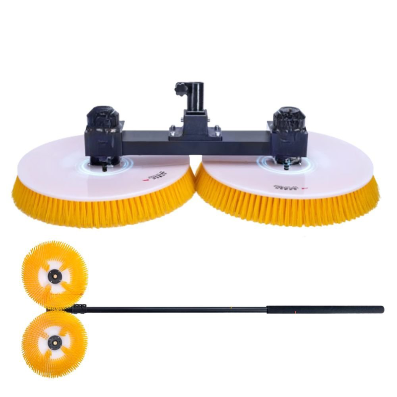 Product image: Ηλεκτρική βούρτσα καθαρισμού ηλιακών πάνελ (dual brush) με brushless κινητήρα και σύστημα ψεκασμού νερού 7,5 m, , medium-null