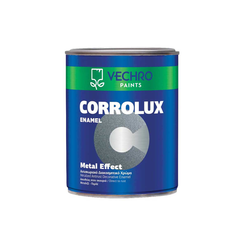 Vechro corrolux metal effect anticorrosive enamel paint with spec. Metalized-pearl effect 750ml alu image number null