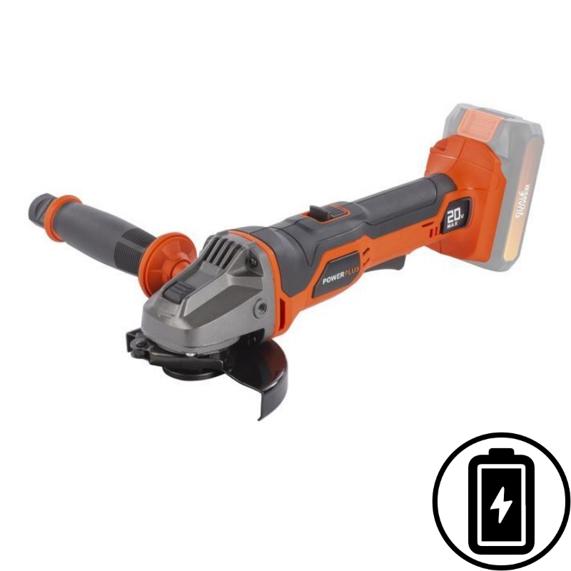 Powerplus powdp35100 γωνιακος λειαντηρας 20v 115mm χωρις μπαταρια, , medium-null