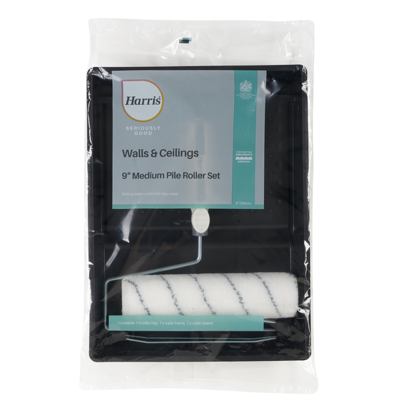 Harris seriously good walls & ceilings medium pile roller set 9in, , medium-null