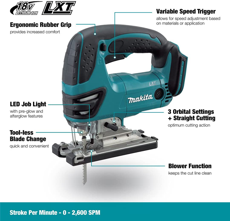 Product image: Makita djv180z lxt ηλεκτρικη σεγα 18v ασυρματη solo χωρις μπαταρια-null