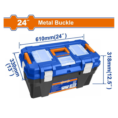 Wadfow πλαστική εργαλειοθήκη 24" με μεταλλικά κουμπώματα & υψηλή αντοχή wtb3324, , medium