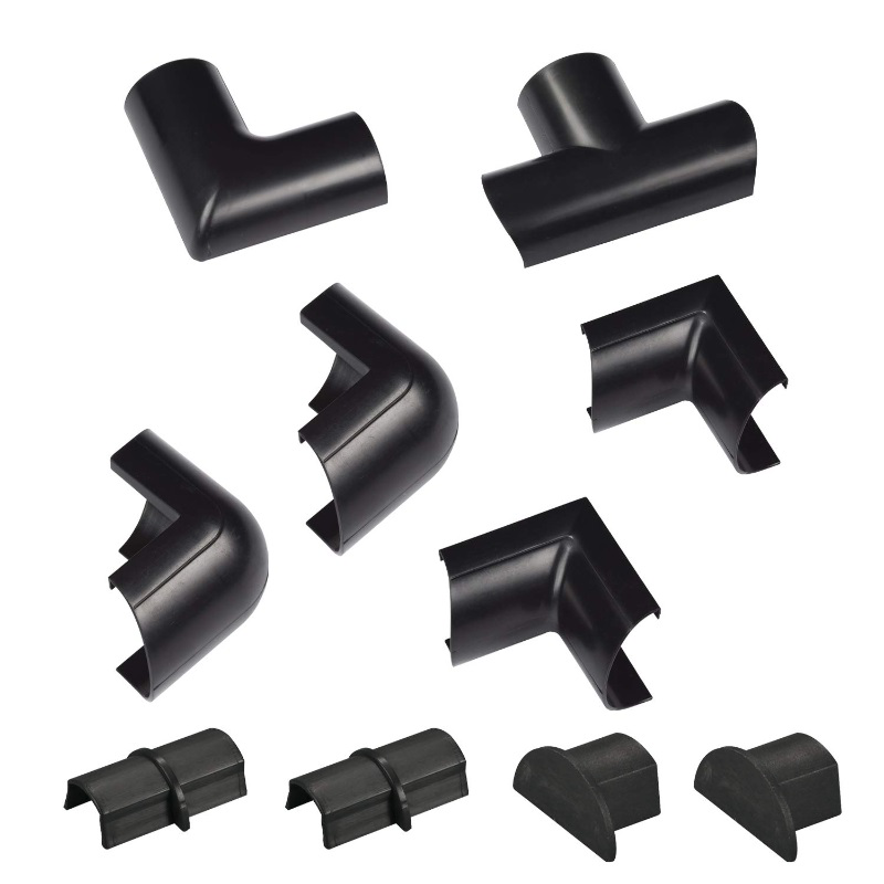D-line clip 30x15cm trunking kit - black, , medium-null