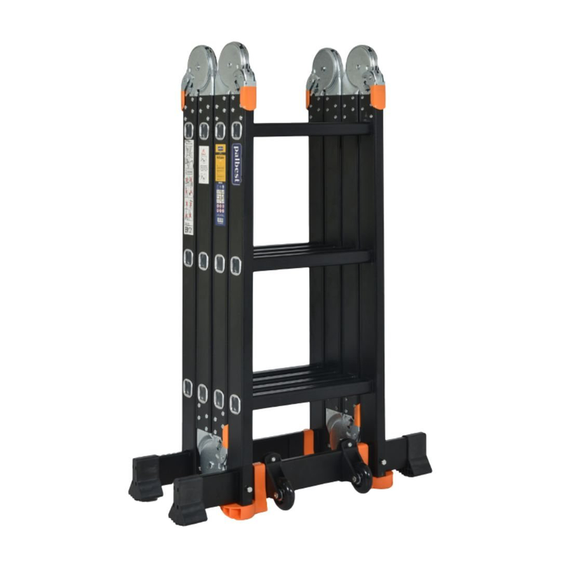 Product image: Palbest πολυμορφική σκάλα αλουμινίου 4×4 με ενισχυμένες κλειδώσεις και φαρδιά σκαλοπάτια & μέγιστη αντοχή 150kg, , medium-null