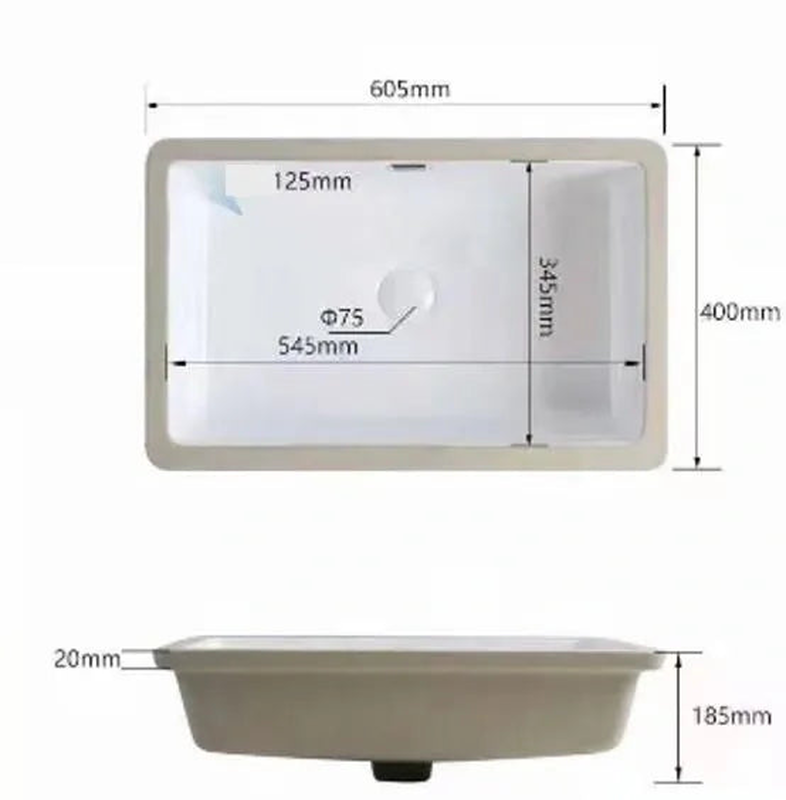 Caleido under counter basin 605x400x185mm, , medium image number null