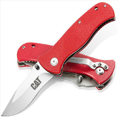 Cat 106308 19.1cm drop-point folding knife, , medium