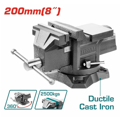 Total περιστρεφόμενη μέγγενη 8'' (200mm) tht6186, , medium