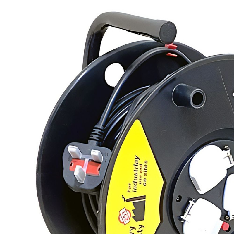 Product image: Kaokey καρούλι ρεύματος 50m πλαστικό βαρέως τύπου με καλώδιο 1.5mm² & 3 πρίζες, , medium-null