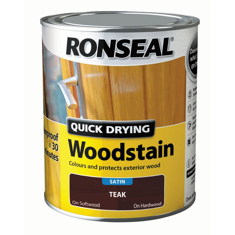Ronseal® quick drying woodstain - satin rosewood 0.75l, , medium image number null
