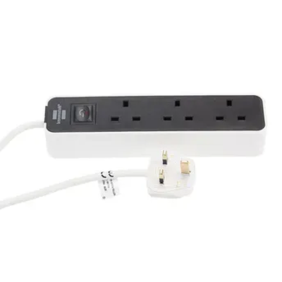 Extension socket 3 way 3m black/white brennenstuhl