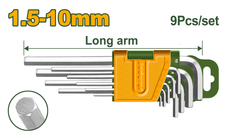 9pcs hex keys long arm jadever, , medium-null