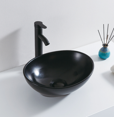 Mia black matte art basin 410x340x150mm, , medium