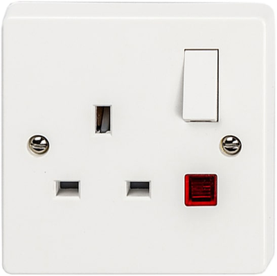 Svg white w1 13a 1gang switche, , medium